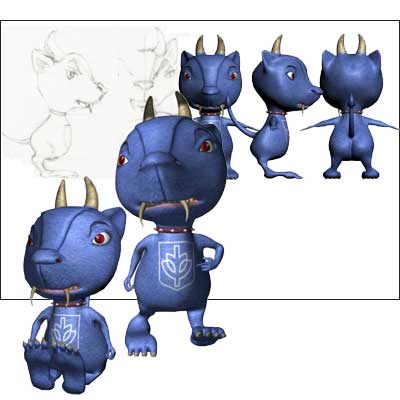 3D character: Blue Demon